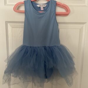 I Love Plum Blue Tutu Tulle Girls Layered Dress Size 6
NWOT
